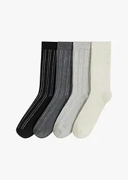 Chaussettes thermiques coton intérieur éponge (lot de 4 paires), bonprix