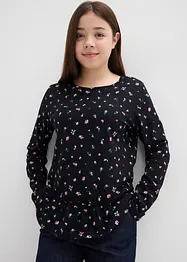 T-shirt manches longues en coton extensible, bonprix