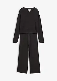 Pull et pantalon en fine maille (ens. 2 pces), viscose majoritaire, bonprix