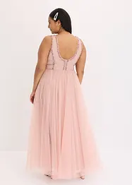 Robe longue en tulle fin avec sequins brodés, bonprix