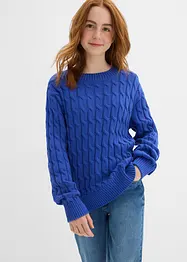 Pull en maille torsadée, bonprix