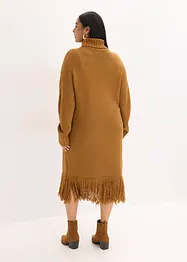 Robe en maille avec franges à la base, bonprix