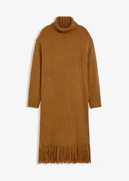 Robe en maille avec franges à la base, bonprix