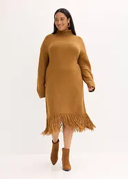 Robe en maille avec franges à la base, bonprix