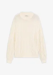 Pull oversize à motif torsadé, bonprix