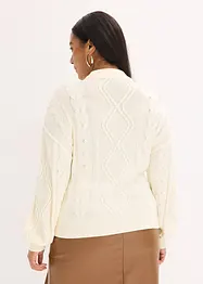 Pull oversize à motif torsadé, bonprix