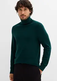 Pull slim à col roulé en fine maille avec laine mérinos, bonprix