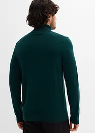 Pull slim à col roulé en fine maille avec laine mérinos, bonprix