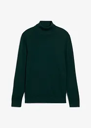 Pull slim à col roulé en fine maille avec laine mérinos, bonprix