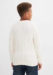 Pull en maille torsadée 100% coton, bonprix