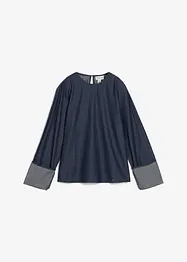 Blouse en jean à manches amples, bonprix