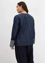 Blouse en jean à manches amples, bonprix