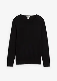 Pull en fine maille avec laine mérinos, bonprix