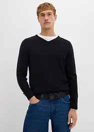 Pull en fine maille avec laine mérinos, bonprix
