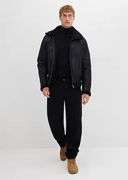 Pull slim à col roulé en fine maille avec laine mérinos, bonprix