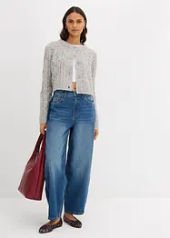 Gilet en grosse maille douce, laine mélangée, bonprix