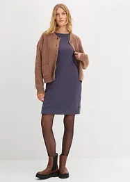 Robe sweat manches 3/4, intérieur gratté doux, bonprix