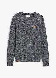 Pull col rond en coton mélangé, bonprix