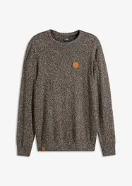 Pull col rond en coton mélangé, bonprix