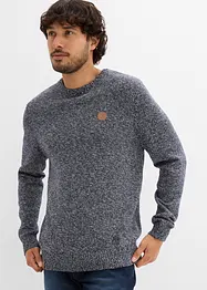 Pull col rond en coton mélangé, bonprix