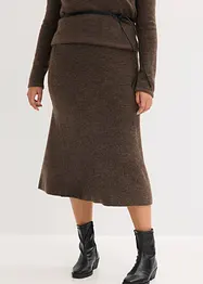 Jupe midi en maille, bonprix