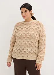 Pull oversize en doux mélange laine et alpaga, bonprix
