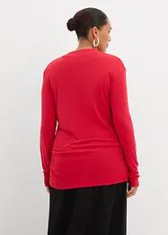 T-shirt côtelé à fronces, bonprix