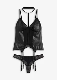 Top porte-jarretelles et string (ens. 2 pces), bonprix