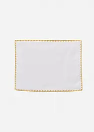 Lot de 2 sets de table en coton avec liseré doré, bonprix