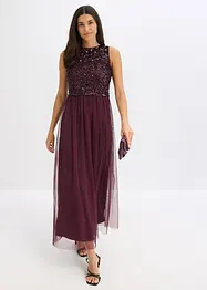 Robe longue avec haut brodé de sequins, bonprix