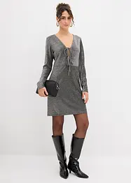 Robe courte brillante avec nœuds, bonprix