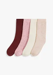 Lot de 4 paires de chaussettes coton et éponge thermique, bonprix