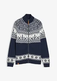 Gilet en maille à motif norvégien marin, bonprix