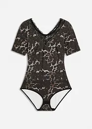 Body manches courtes en modal et dentelle, bonprix