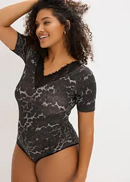 Body manches courtes en modal et dentelle, bonprix