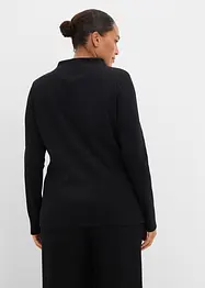 T-shirt manches longues en matière côtelée, bonprix