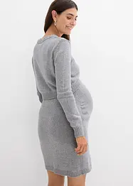 Ensemble de grossesse pull et jupe en coton avec fil brillant, bonprix