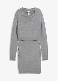 Ensemble de grossesse pull et jupe en coton avec fil brillant, bonprix