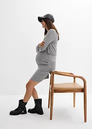 Ensemble de grossesse pull et jupe en coton avec fil brillant, bonprix