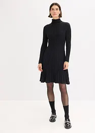 Robe en maille à col roulé, bonprix