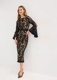 Robe en dentelle avec empiècement satin, bonprix