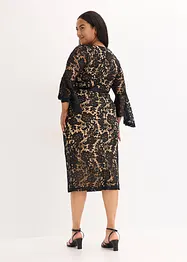 Robe en dentelle avec empiècement satin, bonprix