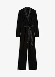 Combinaison en crêpe texturé avec empiècement en satin, bonprix