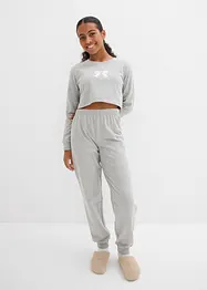 Ensemble d’intérieur en coton mélangé avec un sweat court, bonprix