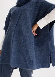Pull poncho en laine mélangée, bonprix