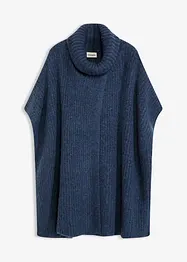 Pull poncho en laine mélangée, bonprix