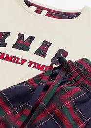 Pyjama avec pantalon en flanelle et pochette cadeau, bonprix