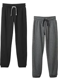 Lot de 2 pantalons de jogging 100% coton, bonprix