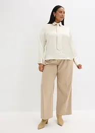 Chemisier en satin avec cravate amovible (2 pces), bonprix