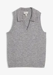 Pull sans manches en laine et alpaga, bonprix